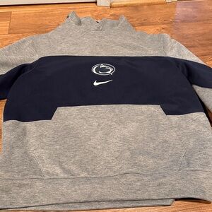 Nike Men's Two-Tone Gray and Navy Hoodie